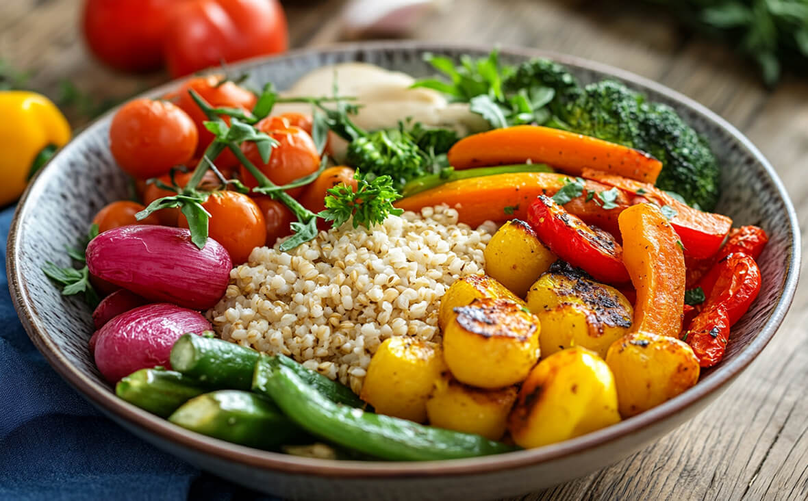 Healthy meal bowl